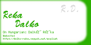 reka dalko business card